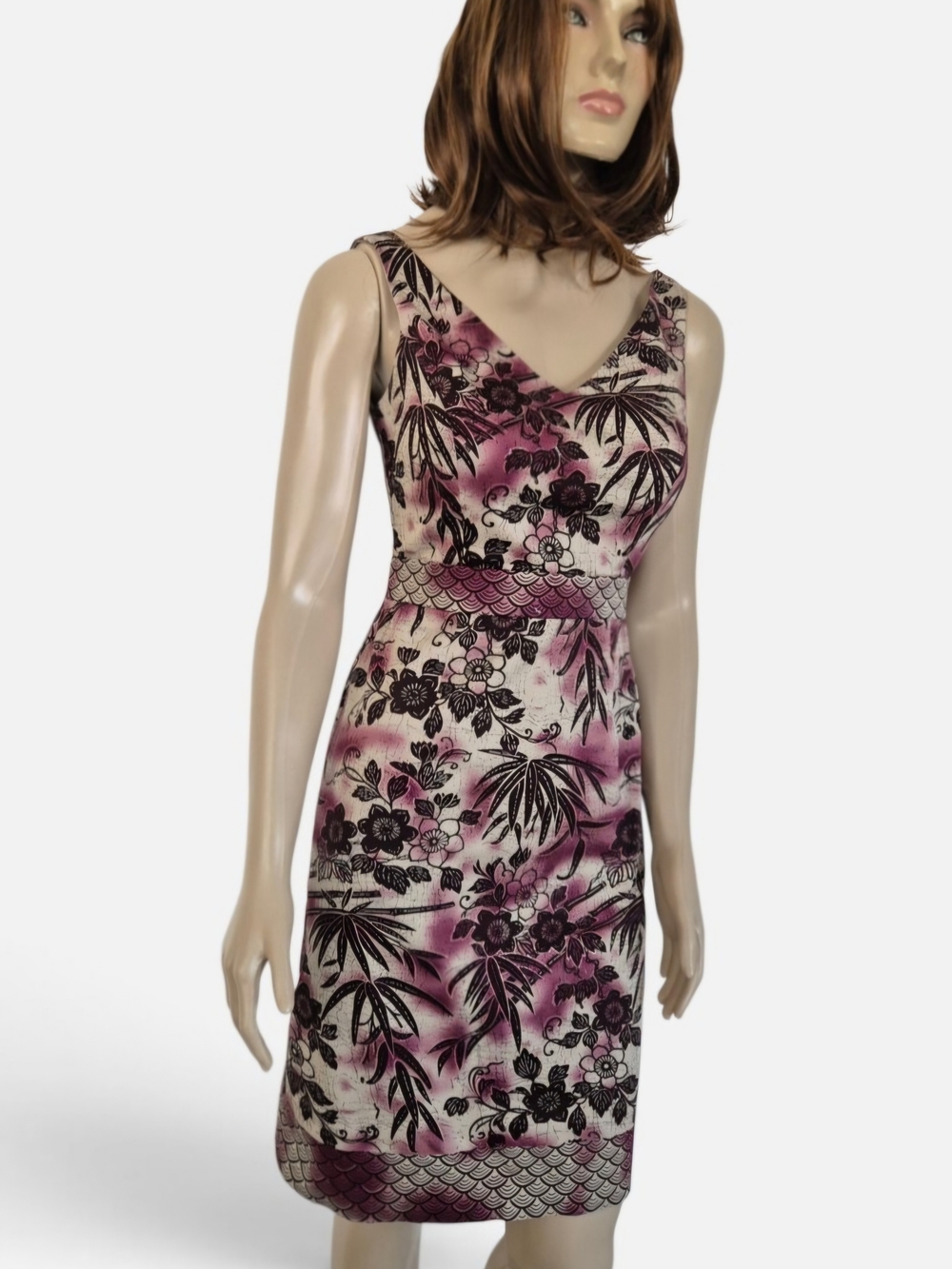 Peck & Peck Collection Size 8Tones of Purple and CreamSleeveless Sheath Dress!